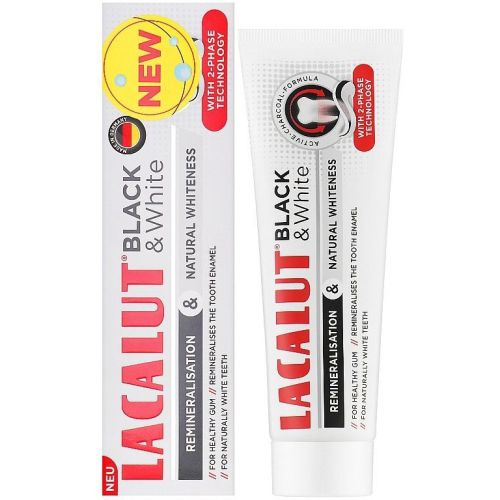 Зубная паста Lacalut Black & White Жемчужина 75 мл в аптеке - фото №1 Зубная паста Lacalut Black & White Жемчужина 75 мл в аптеке