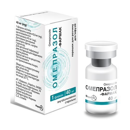 Омепразол-Фармак порошок 40 мг замовити - фото №1 Омепразол-Фармак порошок 40 мг замовити