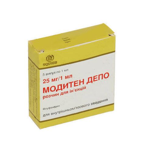 Модитен-депо 25 мг/1 мл раствор для инъекций 1мл ампулы №5 в городе Одесса : цены, характеристики. - фото №1 Модитен-депо 25 мг/1 мл раствор для инъекций 1мл ампулы №5 в городе Одесса : цены, характеристики.