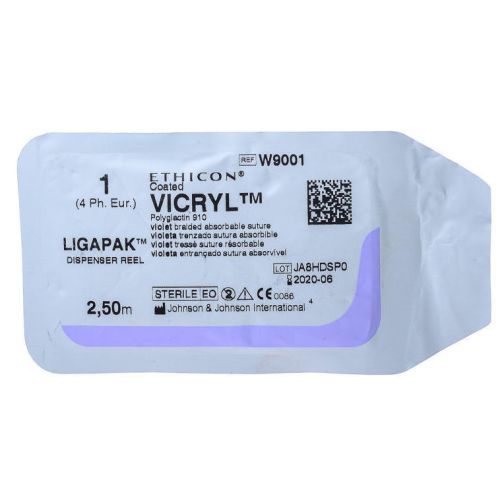 Викрил 1 б/игл. 2,5м W9001 в интернет-аптеке - фото №1 Викрил 1 б/игл. 2,5м W9001 в интернет-аптеке