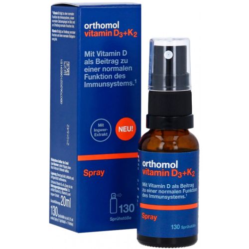 Orthomol Vitamin D3+K2 Spray для иммунной системы и здоровья костей, спрей 20 мл в Украине - фото №1 Orthomol Vitamin D3+K2 Spray для иммунной системы и здоровья костей, спрей 20 мл в Украине