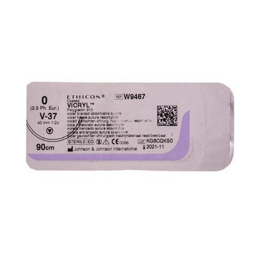 Вікрил 0, колюче-ріжуча голка 40 мм 90 см W9467 замовити - фото №1 Вікрил 0, колюче-ріжуча голка 40 мм 90 см W9467 замовити