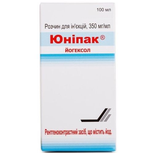 Юніпак 350 мг/мл розчин для ін’єкцій флакон 100 мл в місті Одеса : ціни, характеристика. - фото №1 Юніпак 350 мг/мл розчин для ін’єкцій флакон 100 мл в місті Одеса : ціни, характеристика.