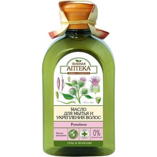 Масло Зеленая Аптека для мытья и укрепления волос Репейное 250 мл заказать - фото №1 Масло Зеленая Аптека для мытья и укрепления волос Репейное 250 мл заказать