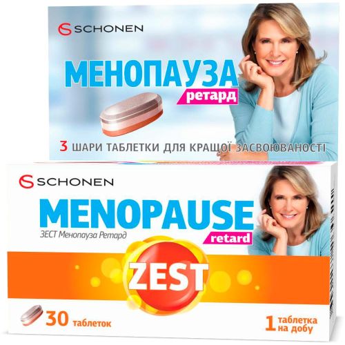 Zest (Зест) Menopause Retard (Менопауза Ретард) таблетки №30 недорого - фото №1 Zest (Зест) Menopause Retard (Менопауза Ретард) таблетки №30 недорого