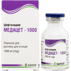 Медацет 1000 мг порошок для раствора для инъекций флакон №1 фото