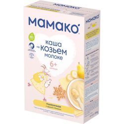 Каша Maмако пшеничная с грушей и бананом на козьем молоке, 200 г в Украине