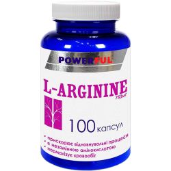 L-Arginine Powerful 750 мг капсулы №100 в городе Запорожье : цены, характеристики. 