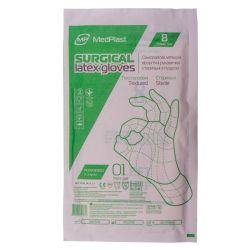 Рукавички Latex Surgical Gloves хірургічні р.8 №1 недорого