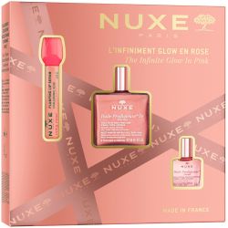 Набір Nuxe (Нюкс) L'infiniment Glow En Rose (Олія суха золото 50 мл+Сироватка для губ 8 мл+Олія суха 10 мл) в місті Одеса : ціни, характеристика. 