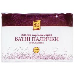 Ватные палочки D.S. в пакете, 200 шт. в городе Запорожье : цены, характеристики. 