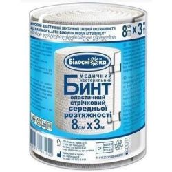 Бинт медицинский эластичный средней растяжимости 3 м х 8 см в городе Одесса : цены, характеристики. 
