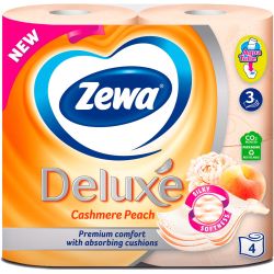 Туалетная бумага Zewa Deluxe (персик) 3 шаровая 4 шт в городе Николаев : цены, характеристики. 