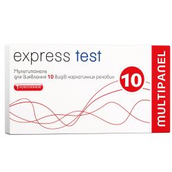 Экспресс-тест Express Test мультипанель наркотики, 10 полосок в городе Винница : цены, характеристики. 