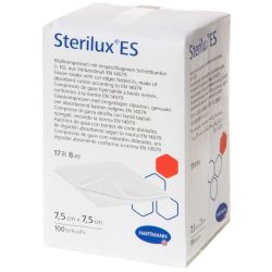 Серветка марлева Sterilux ES нестерильна, 7,5см х 7,5см в аптеці