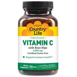 Country Life (Кантри лайф) Vitamin C with Rose Hips (с шиповником) 1000 мг таблетки №90 в городе Кривой Рог : цены, характеристики. 