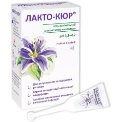 Лакто-Кюр гель вагинальный с молочной кислотой по 5 мл тубы №7 в Украине