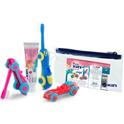 Набір Kin (Кін) Fluor Infantil для подорожей дитяча зубна щітка-машинка+паста 25 мл в місті Запоріжжя : ціни, характеристика. 