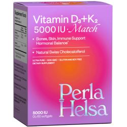 Perla Helsa Вітамін Д3 + K2 Match 5000 IU + 75 mcg капсули №60 в місті Миколаїв : ціни, характеристика. 