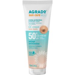 Крем Agrado (Аградо) СС солнцезащитный для лица SPF50+ 75 мл в городе Одесса : цены, характеристики. 