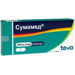 Сумамед 250 мг капсулы №6  в городе Одесса : цены, характеристики. 