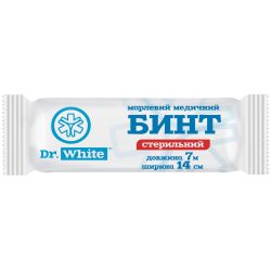 Бинт Dr. White (Др. Вайт) 7 м х 14 см стерильний в місті Одеса : ціни, характеристика. 