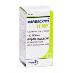 Фармасулин Н NP суспензия для инъекций 100 МЕ/мл 10 мл флакон №1 в городе Винница : цены, характеристики. 