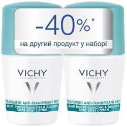 Набор Vichy дуо-пак из 2-х шариковых дезодорантов 48 часов против белых и желтых пятен в городе Чернигов : цены, характеристики. - фото №1 Набор Vichy дуо-пак из 2-х шариковых дезодорантов 48 часов против белых и желтых пятен в городе Чернигов : цены, характеристики.