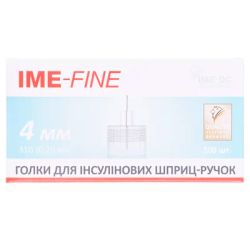 Иглы для шприц-ручек ИМЭ-Файн (Ime-fine) Universal одноразовые стерильные 31G (0,26 х 4 мм) №100 фото