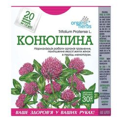 Фиточай Organic Herbs Клевер по 1,5 г фильтр-пакеты №20 купить