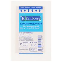 Пластырь H Dr. House бактерицидный тканевая основа 6 см х 10 см в городе Запорожье : цены, характеристики. 