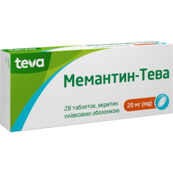 Мемантин-Тева 20 мг таблетки №28 в городе Харьков : цены, характеристики. 