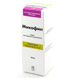 Микофин 1% 30мл спрей в городе Запорожье : цены, характеристики. 