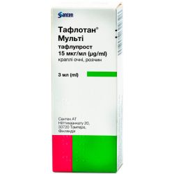Тафлотан Мульті краплі очні, розчин 15 мкг/мл флакон 3 мл в місті Львів : ціни, характеристика. 